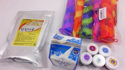 How to Make Milk Color Ice cream Pudding Jelly Learn the Recipe Cooking DIY 우유 칼라 폴라포 아이스크림 푸딩 만들기