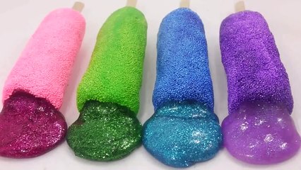DIY How To Make Color Foam Ice Cream Glitter Slime Clay Learn the Recipe 아이스크림 칼라폼 반짝이 액체괴물 만들기 점토