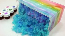 How To Make Rainbow Color Snow Box Learn the Recipe DIY 레인보우 인공 눈 박스 만들기 무지개 점토