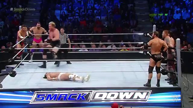 Goldust, Jack Swagger, Zack Ryder & Damien Sandow vs The Social Outcasts SmackDown Jan 14, 2016