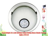 Searchlight 24 x LED Chrome Flush Fitting Glass Shade Ceiling Light 2773-31