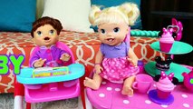 BABY ALIVE Lucy is BAD at Minnie Mouse Cupcake & Tea Party with Baby s New Teeth Doll Lisa