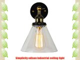 Buyee? Vintage Industrial Edison Clear Glass Shade Loft Coffee Bar Wall Sconce Retro Lamp Fixtures