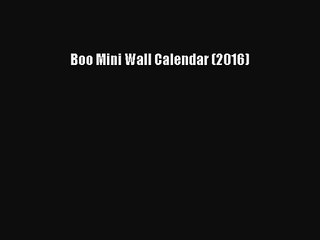 [PDF Download] Boo Mini Wall Calendar (2016) [Read] Online