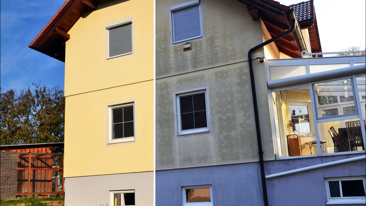 Algenentfernung und Fassadenreinigung