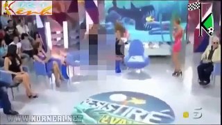 Nữ MC bị tuột váy khi đang dẫn chương trình truyền hình