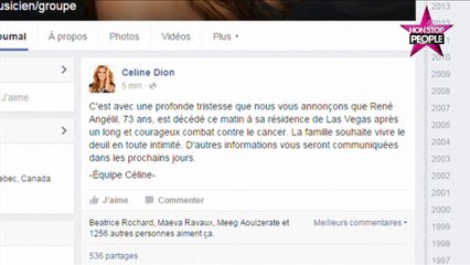 Céline Dion dévastée, son mari René Angélil est mort