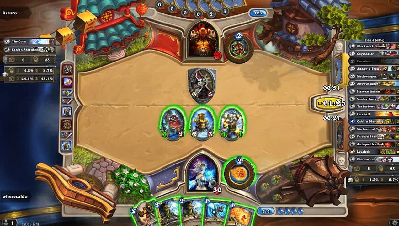 Hearthstone Mech Mage V Warrior casual