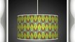50cm (20) Leaf / Leaves Khaki Green Grey Retro Handmade Giclee Style Printed Fabric Lamp Drum