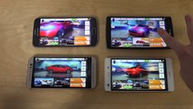 Asphalt 8 Samsung Galaxy S6 vs. LG G4 vs. Huawei P8 vs. HTC One M9 - Gameplay Comparison! (4K)