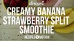 Breakfast Recipes - How to Make a Creamy Banana Strawberry Split Smoothie