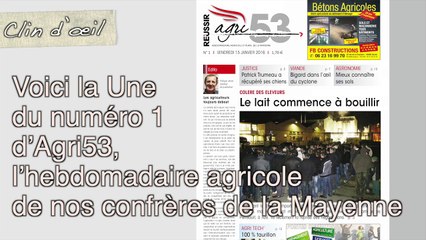 #FlashAgri85 vendredi 15 janvier 2016