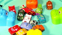 Hungry Hungry Hippo eats Disney Cars Micro Drifters Family Fun Game Surprise Egg toys Spid