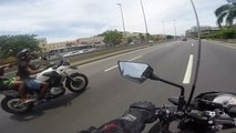 Brésil : Ils tentent de braquer un motard et le font chuter