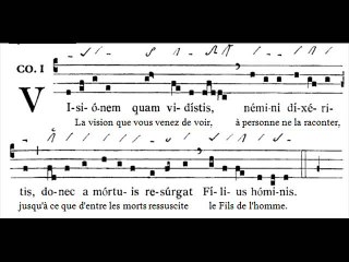 Communio gregorian 'Visionem', Dominica II in Quadragesima (2è dimanche de Carême)