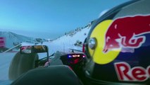 Max Verstappen glisse en bolide F1 sur le Hahnekamm en Autriche