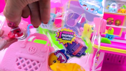 Season 4 Shopkins 5 Pack Unboxing with Blind Bag at Small Mart Playset with POP My Little