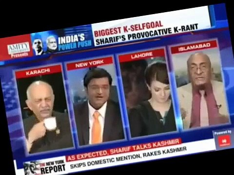 Indian journalist Arnab goswami makes Fun of Pakistan & Reham khan sitting like a dumb in front of him