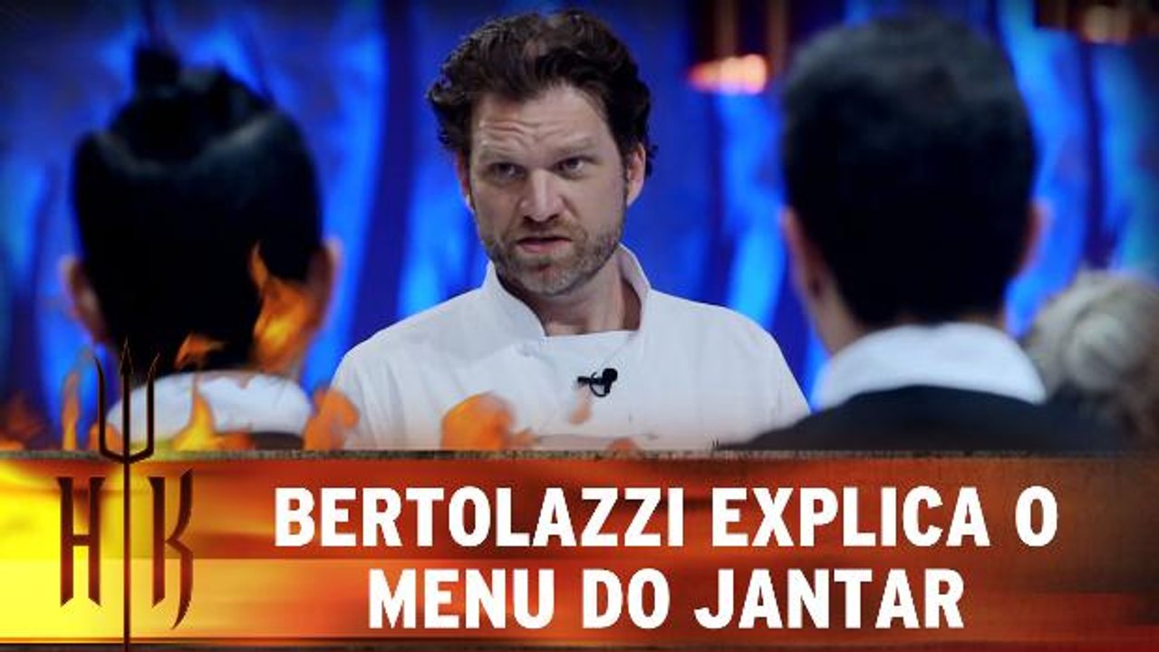 Bertolazzi explica o menu do jantar