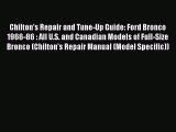 [PDF Download] Chilton's Repair and Tune-Up Guide: Ford Bronco 1966-86 : All U.S. and Canadian