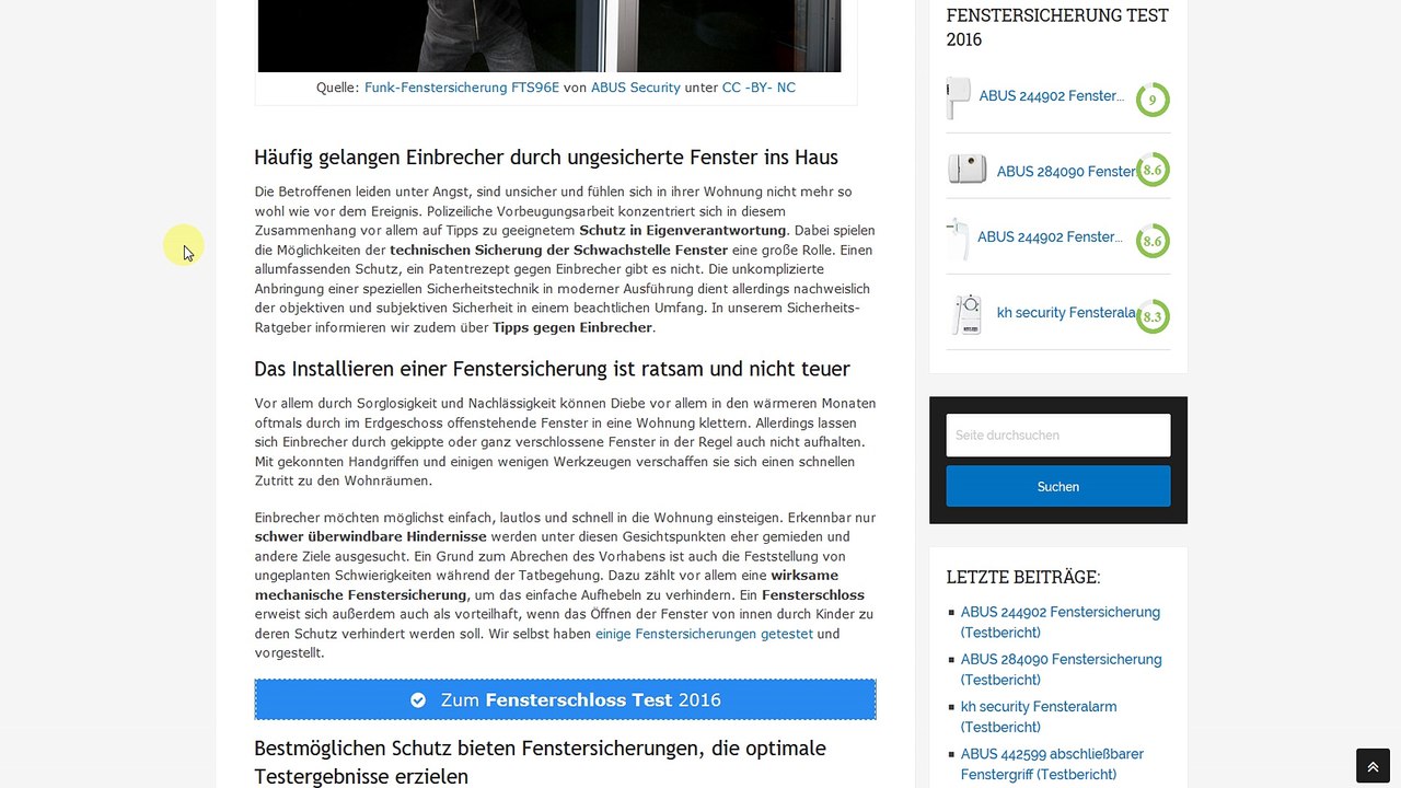 Schutz vor Einbrechern mit Hilfe einer Fenstersicherung