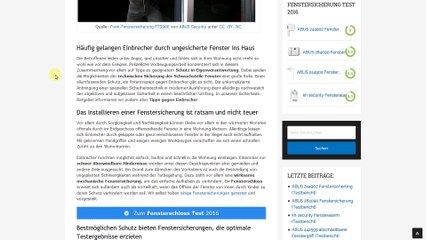 Schutz vor Einbrechern mit Hilfe einer Fenstersicherung