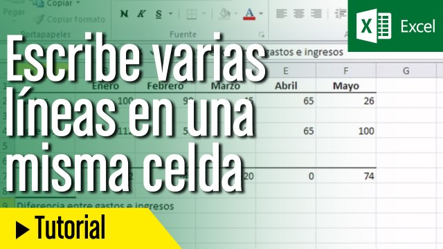 Cómo incluir varias líneas en una misma celda de Excel