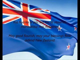 New Zealand National Anthem - 'God Defend New Zealand   Aotearoa' (MI EN)