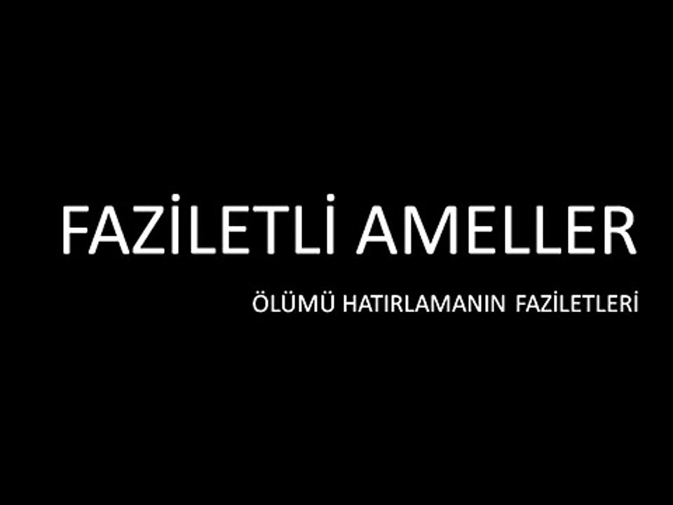Ölümü Hatırlamak