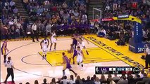 Kobe Bryant gets past Klay Thompson - Lakers vs Warriors - January 14 2016 - 2016 NBA Season