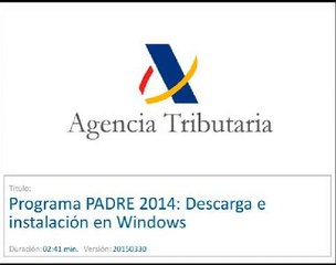 Renta 2014 - Programa PADRE- Descarga e instalacion en Windows
