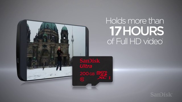 World’s Highest Capacity microSD Card - 200GB SanDisk Ultra microSDXC UHS-I Card. Product video