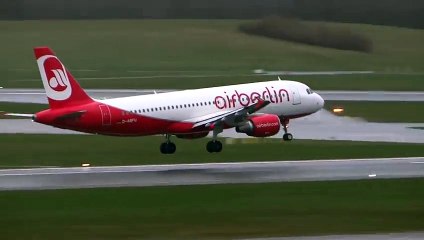 Difficult Crosswind landings in Hamburg gusts up to 55 knots.  Video Arts