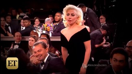 Leonardo DiCaprio Reaction to Lady Gaga's Golden Globes Win HD