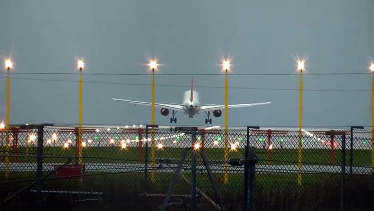 Crosswind Landings Monarch, Easyjet and Thomson etc.  at Manchester airport with ATC  Video Arts