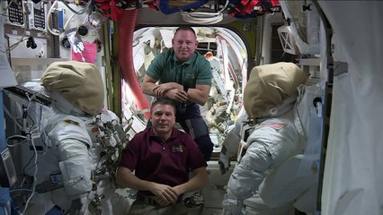 Space station crew talks space with media
