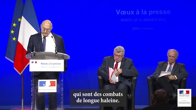 Archive - Michel Sapin et Christian Eckert presentent leurs vœux à la presse (14/01/16)