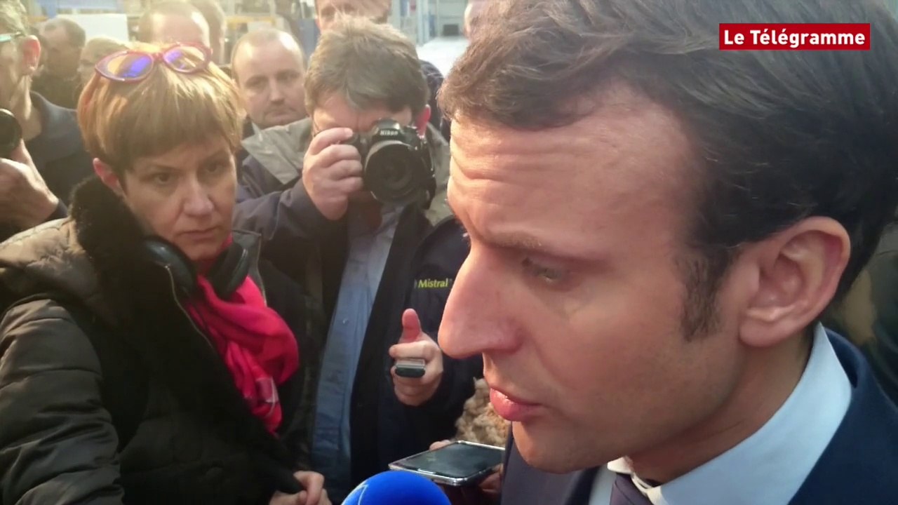 Ergué-Gabéric (29). Emmanuel Macron évoque le constructeur Renault