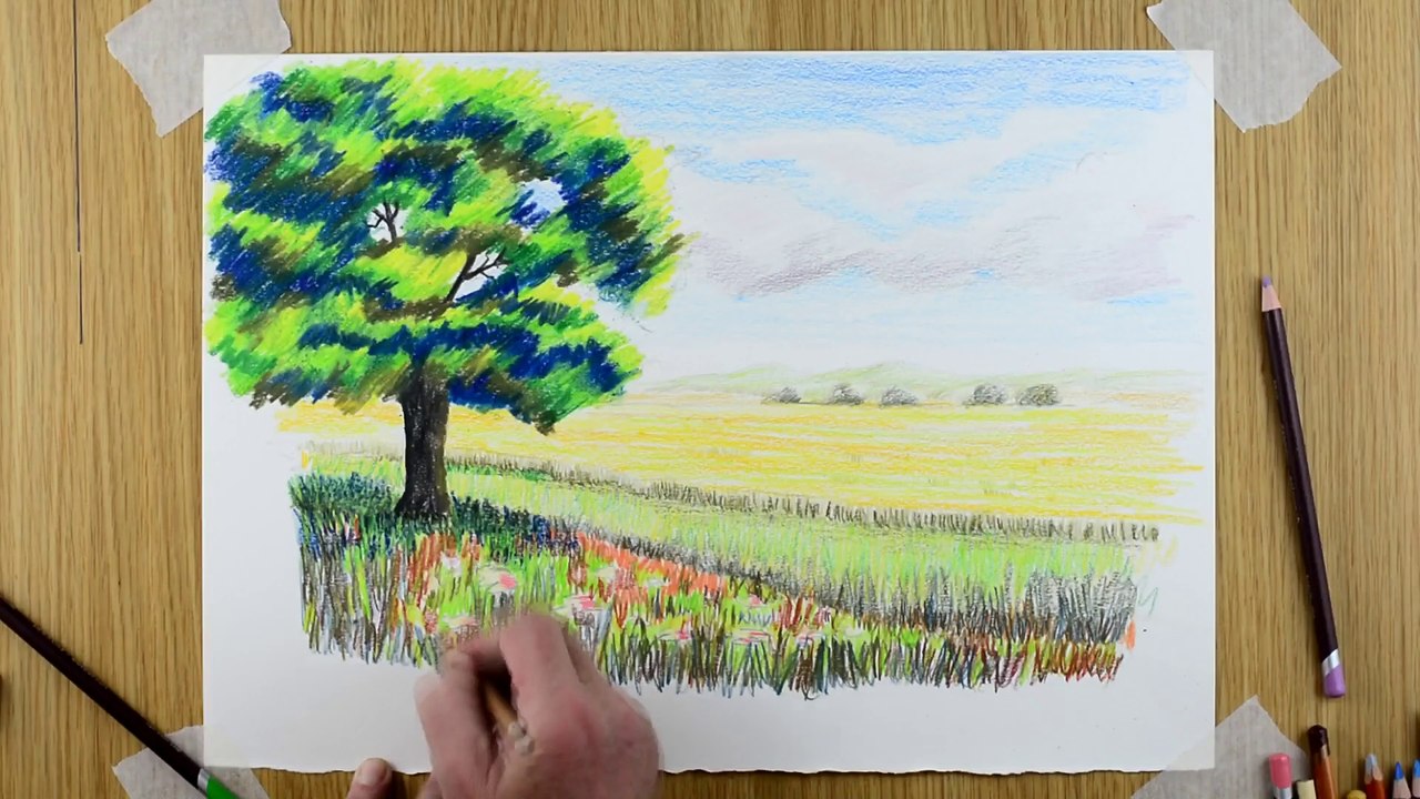 Start Drawing: Part 4 Coloured Pencils - Landscape - video Dailymotion