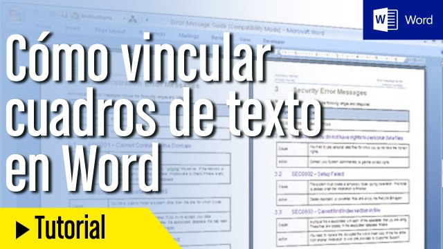 Tutorial: Vincular cuadros de texto