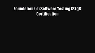 [PDF Download] Foundations of Software Testing ISTQB Certification [Download] Full Ebook
