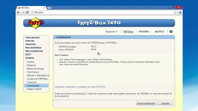 AVM FRITZ! Clip- FRITZ!OS - Realiza la actualización