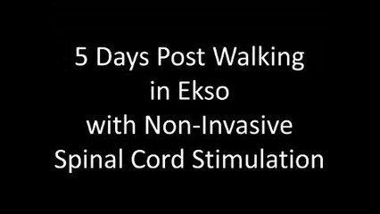 Paralyzed subject Training in Ekso during spinal cord stimulation