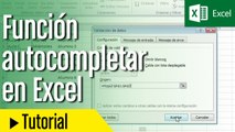 Tutorial de Excel Autocompletado