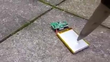 ¿Que pasa si perforas una bateria de celular-