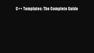 [PDF Download] C++ Templates: The Complete Guide [PDF] Full Ebook