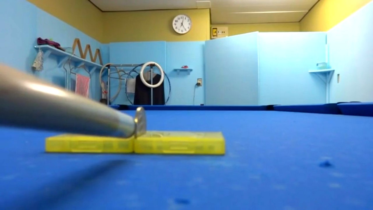 Cool Billiards Trick Shot With a Quarter