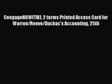 Download CengageNOW(TM) 2 terms Printed Access Card for Warren/Reeve/Duchac's Accounting 25th