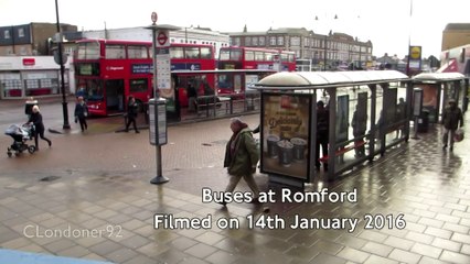 Buses at Romford, East London January 2016