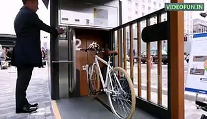 Japanese Underground Bike Parking Technology